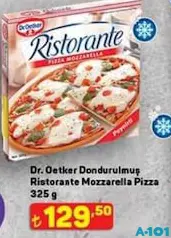 DR. OETKER DONDURULMUŞ RİSTORANTE MOZARELLA PİZZA 325 G fiyat ve kampanya bilgisi